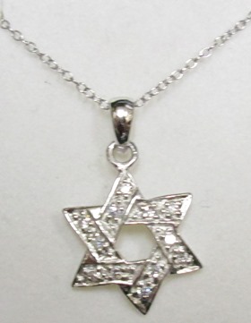 Beautiful Sterling silver 925 sterling Sterling Silver CZ Star of David Pendant