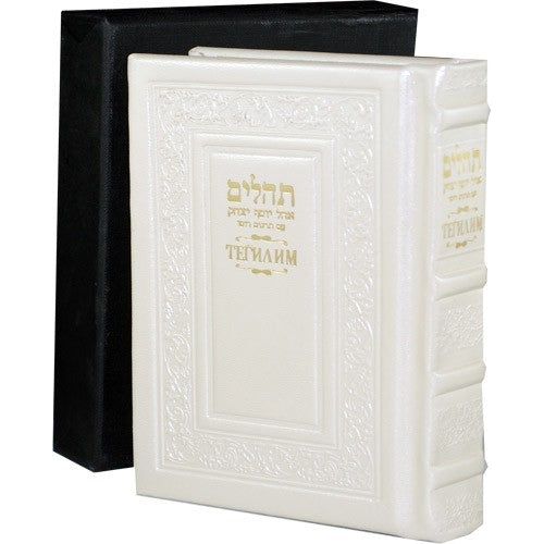 Luxury Gift Edition Tehillim Psalms Ohel Yosef Yitzchok Compact Size Hebrew Russian Leather Bound