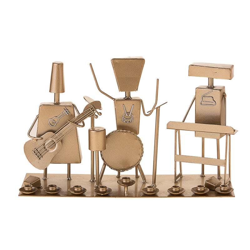 Designer Chanukah Menorah Metal Musical Band Orchestra Available in Gold and Silver