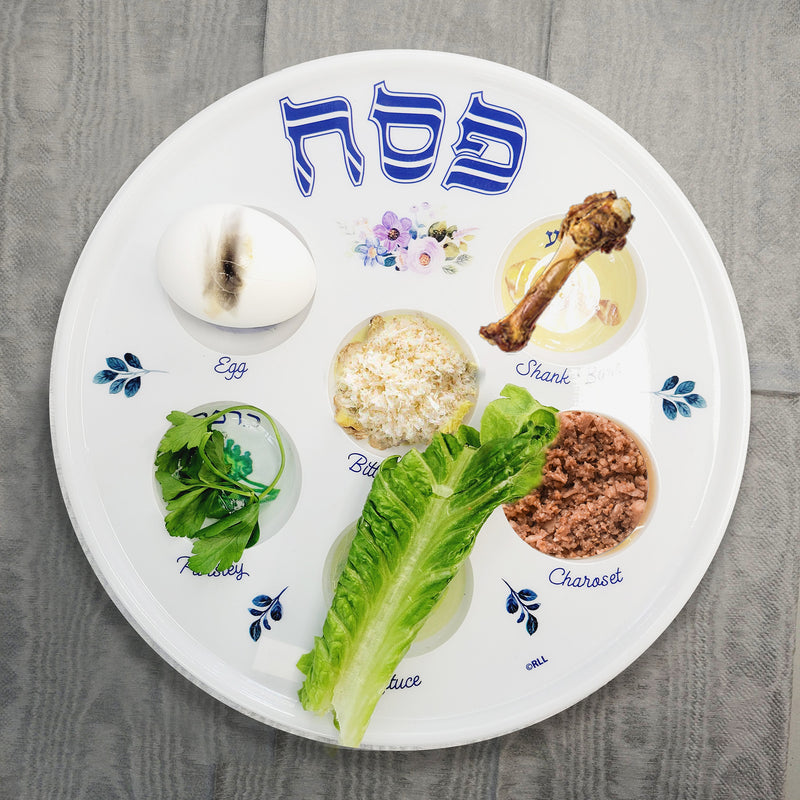 Traditional Design Printed Disposable Seder Plate Set of 10