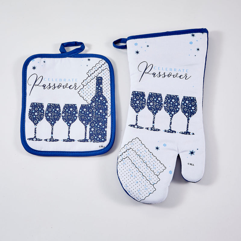 “Passover Mosaic” 2 Piece Gift Set includes Oven Mitt & Potholder