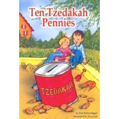 Ten Tzedakah Pennies. By Joni Klein-Higger Laminated Pages Hachai Publisher