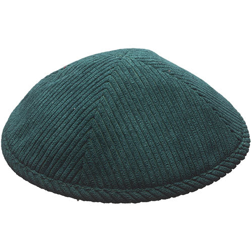 Corduroy Cotton Fabric Kippah Yarmulke Available in Red Wine Color and Emerald Green