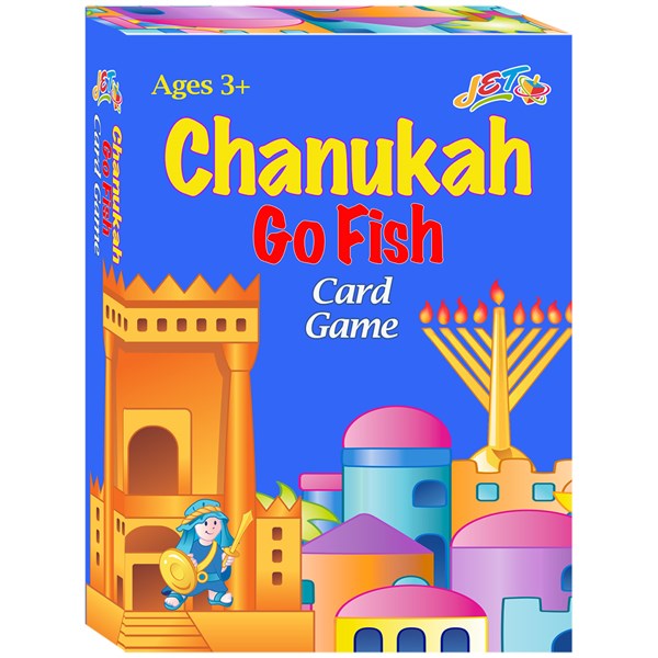 Chanukah Go Fish Playing Cards Set of 32 Jewish Game Instructions in English, Hebrew & Yiddish