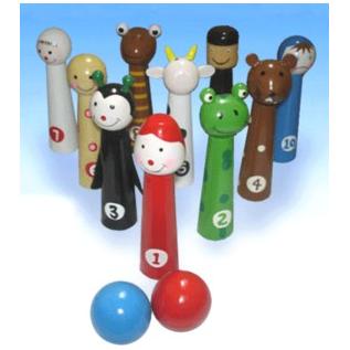 Passover Wooden Plagues Ten Pins Bowling Set of 12 Ages 4 & up