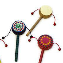 Do It Yourself Purim Wooden Gragger to Decorate Lolly-pop Style 7"