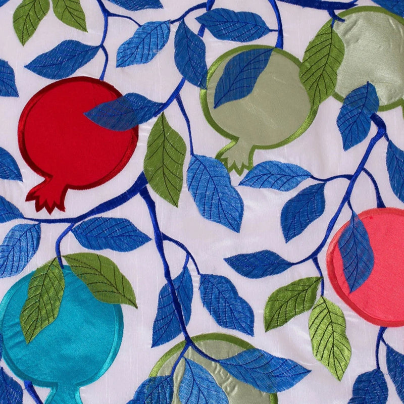 Colorful Grand Pomegranates Challah Cover Bamboo Fabric Eco Friendly Made by Hadarya , Israel