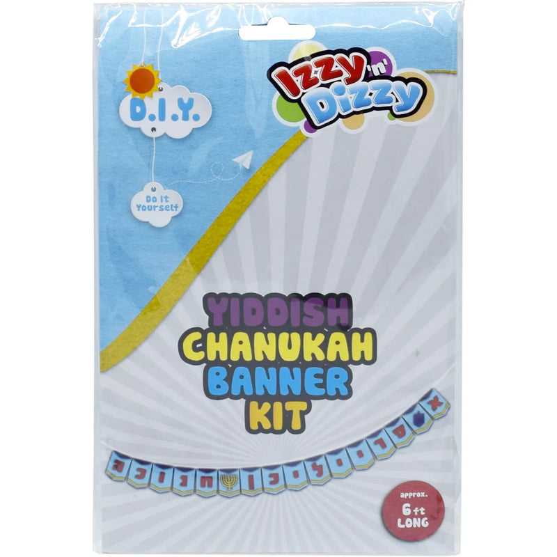 Chanukah Felt Banner Do It Yourself Kit  Yiddish Appr. 6ft long