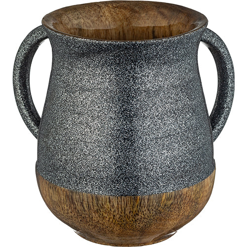 Mango Wood Handmade Washing Netilat Yadayim Cup 5.5"
