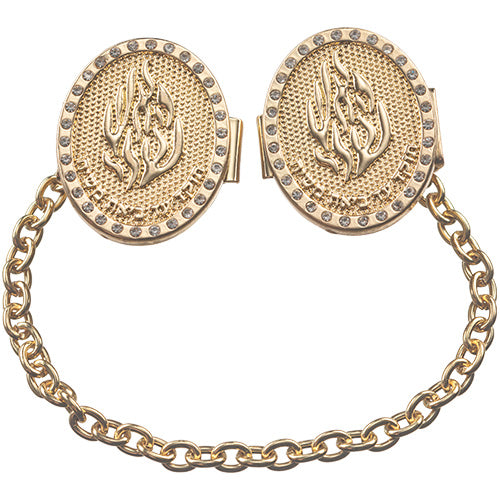 Tallit Clips Shema Israel Design Gold Finish