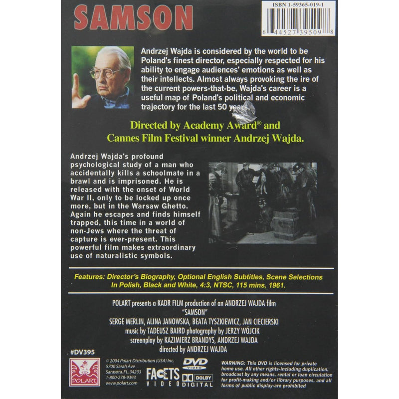 DVD Samson A 1961 Movie by Andrzej Wajda  Polish with English Subtitles