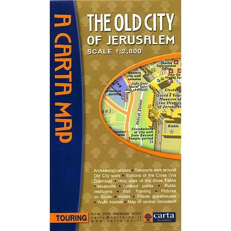 A CARTA MAP JERUSALEM "OLD CITY" Israel