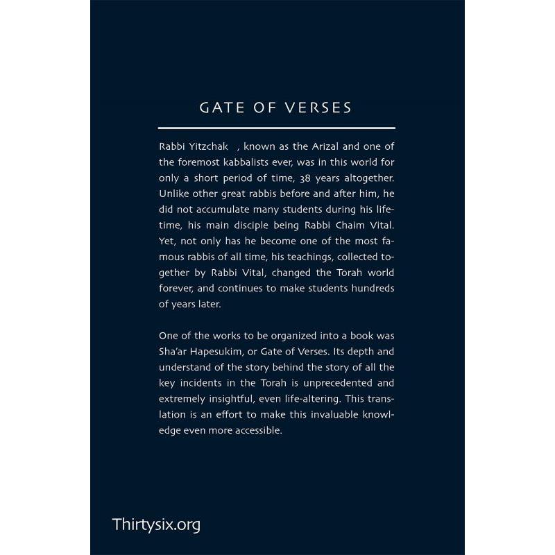 Sha'ar HaPesukim Gate of Verses: An English Translation of the Arizal's Commentary on the Torah Bere