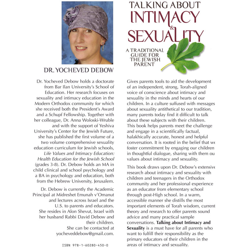Talking About Intimacy and Sexuality A Traditional Guide for the Jewish Parent