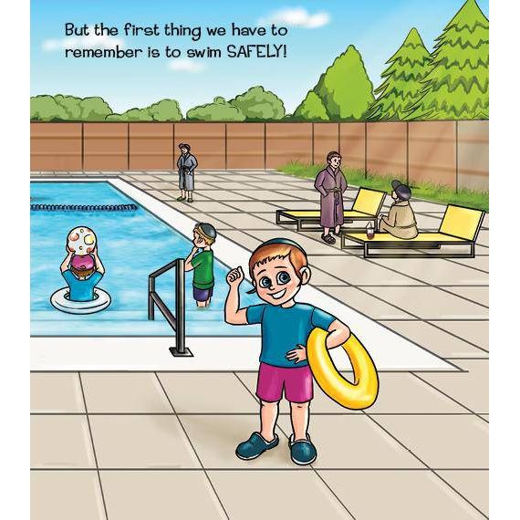 LET'S SWIM SAFELY! My First Board Book About Water Safety by Bracha Goetz