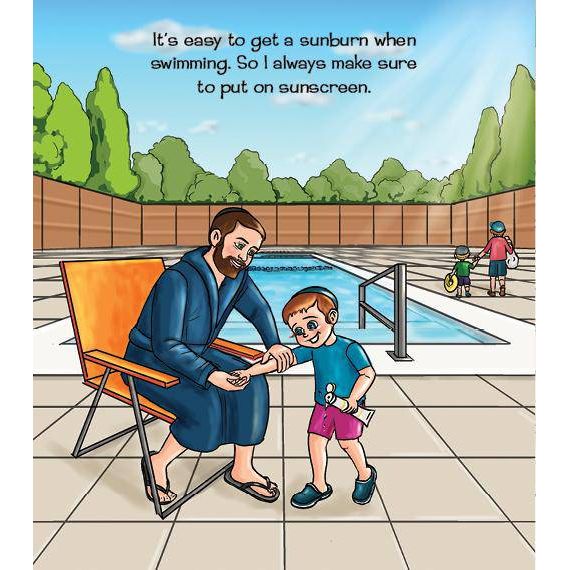 LET'S SWIM SAFELY! My First Board Book About Water Safety by Bracha Goetz