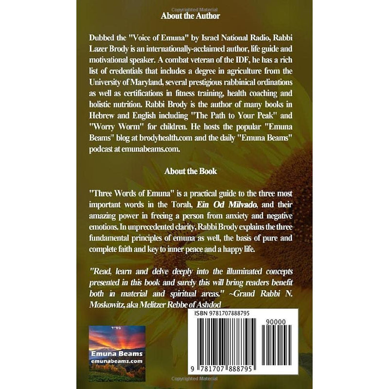 Three Words of Emuna: A Time-tested Secret to Inner Peace