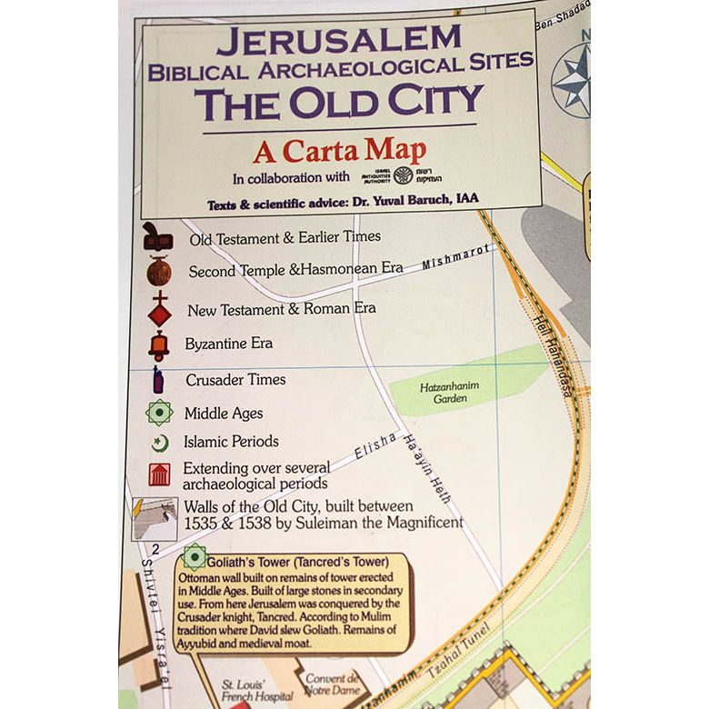 A Carta Jerusalem Map of Biblical Archaeology