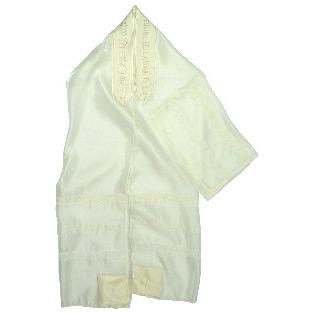 Artistic Ice Crystal Women's Tallit & Tallit Bag Made in Israel by Elimelech