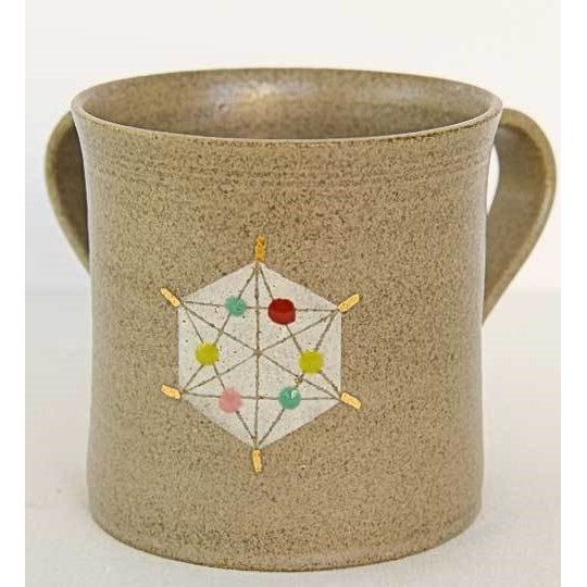 Star of David  Ceramic Netilat Yadaim / Washing cup Hand Made in Israel by Michal Ben Yosef