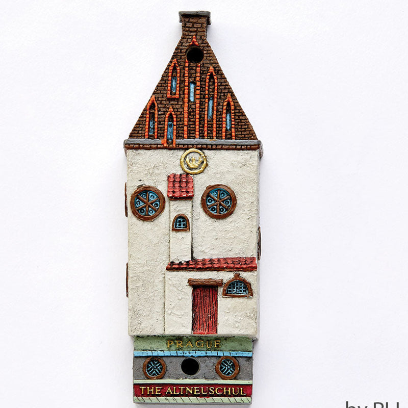 Designer Mezuzah The Altneuschul Prague Hand Painted Kosher $55 Parchment included