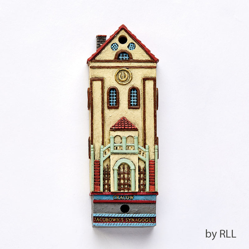 Artistic Resin Mezuzah Jacobowics Synagogue, Cracow Kosher $55 Parchment included