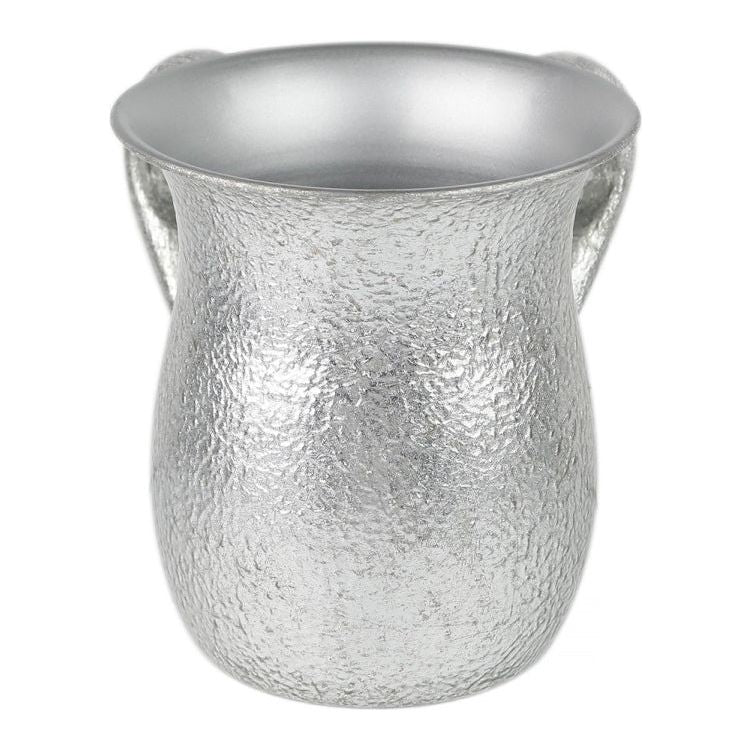 Contemporary Poliresin Textured Silver Netilat Yadayim Washing 5"