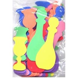 Wine Bottle & 4 goblets Polyfoam Cutouts - 10 sets