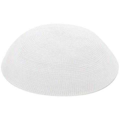 White Crochet Yarmulke Kippah 5" - 6"