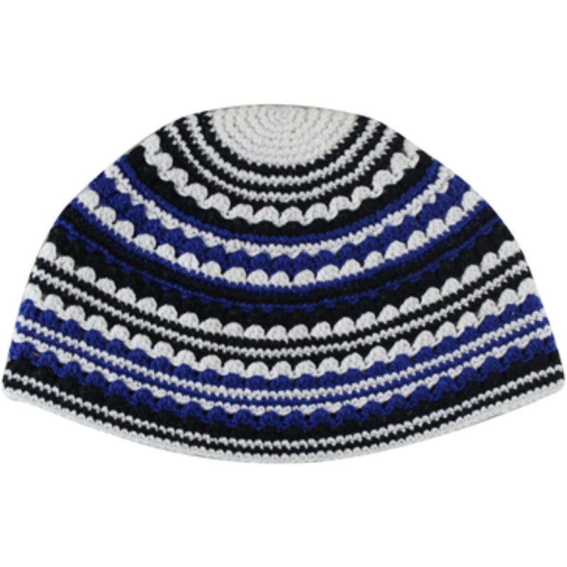Frik Kippah Large Knit Yarmulke 9.45" Multicolor Design May Vary