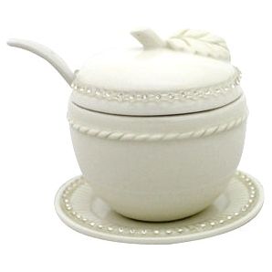 Apple CERAMIC HONEY DISH SET WITH STONES