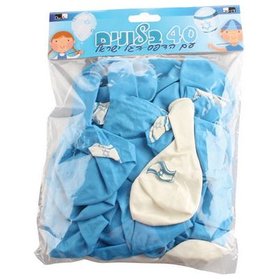 ISRAEL FLAG Balloons Blue and White Set of 40