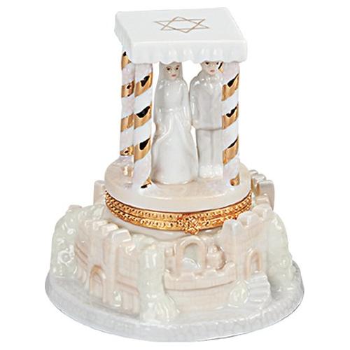 Mazel Tov Wedding Porcelain Wedding Hinge Box Great Gift!