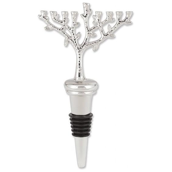 Menorah / "Tree of Life" Bottle Stopper By Aviv Judaica - ONLY 2 available