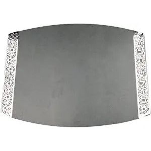 Yair Emanuel Ceramic Challah Bread Cutting Board for Shabbat and Yom Tov Filigree Accent Decoration