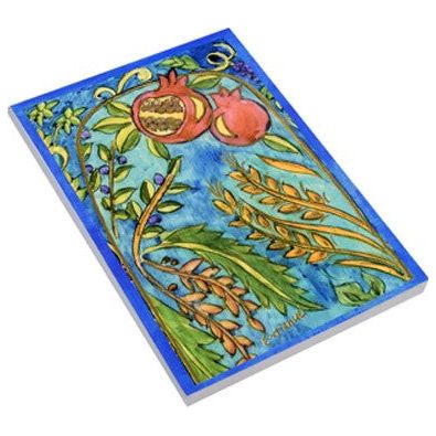 The Seven Species of Israel Decorative Notebook 5.1" x 3.7" Made in Israel by Emanuel