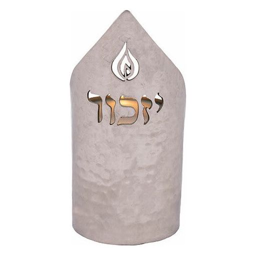 Emanuel Hammered Memorial Candle Holder Flame