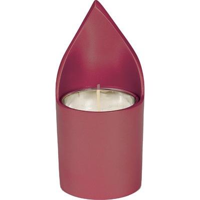 Anodize Memorial Candle Holder Maroon Made in Israel By Emanuel