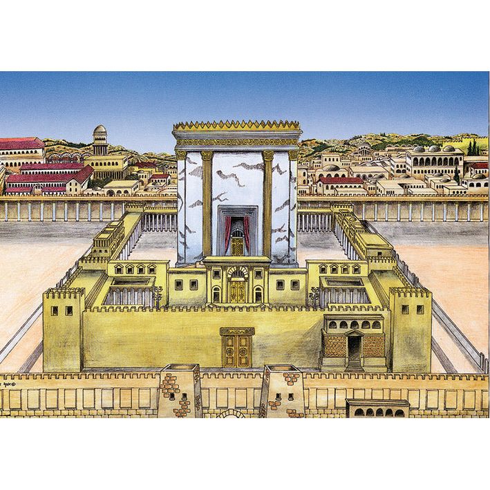 Beit HaMikdash Second Jerusalem Temple Jewish Laminated Poster 20" x 28