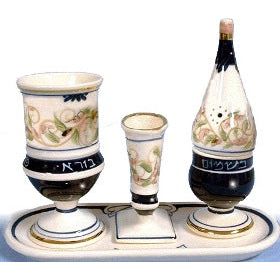 sold out DANNY Azoulay Havdalah CERAMIC Set HAND Made & Painted in ISRAEL RARE ITEM