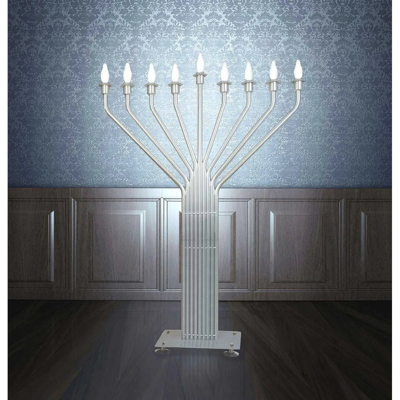 Jumbo Electric Menorah The Infinity Electric Menorah - Super Large - 6.5 ft. High with LED Bulbs