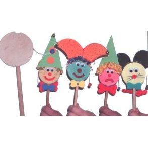 Decorate Your Own PURIM Gragger Noisemaker Jumbo Clown Wood Flip Drum