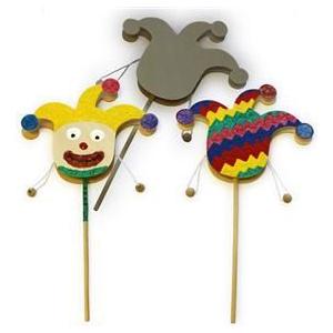 Decorate Your Own PURIM Gragger Noisemaker Jumbo Clown Wood Flip Drum