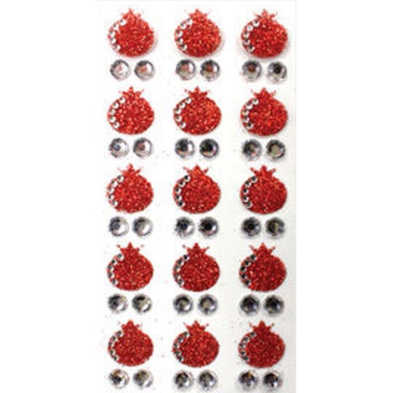 Glitte Puffy Pomegranate Rimon & Games Rosh Hashana Stickers Stickers