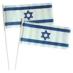 Israeli Large Plastic Flags Set of 50