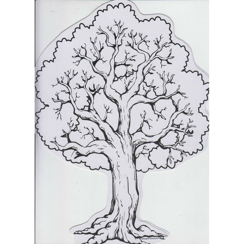 Tu B'Shevat Arts and Craft Project Shkedia Card Board Tree & Stickers Set of 36 &  240 stickers