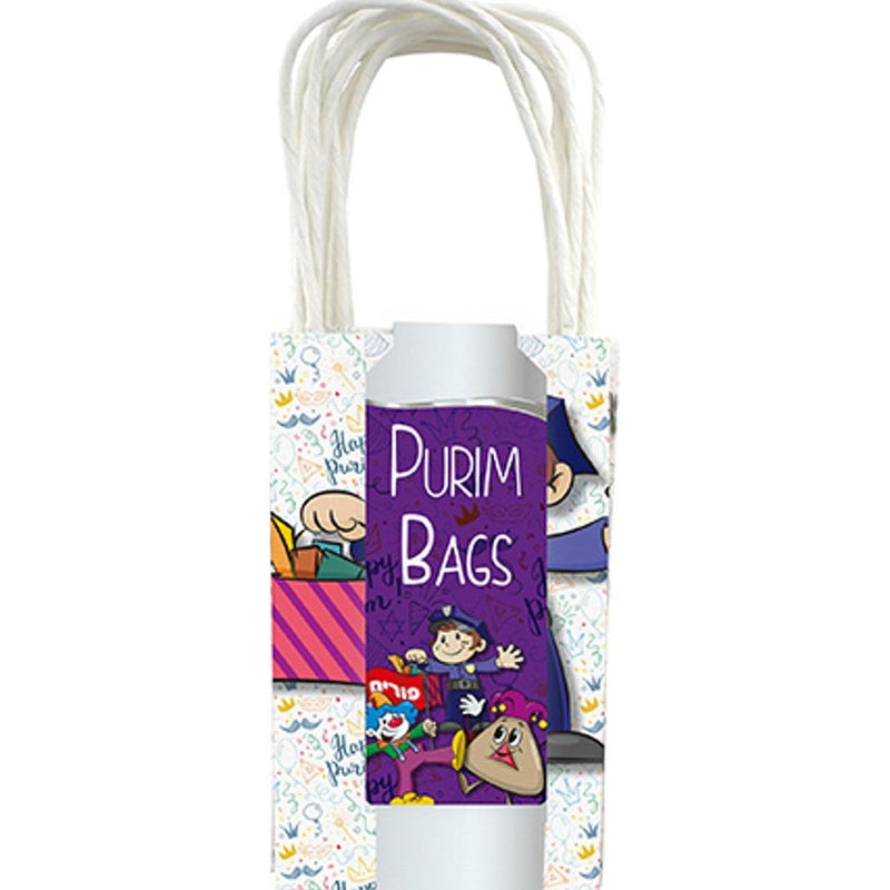 Colorful Purim Bags Mini Paper Treat BAGS for PURIM Set of 6 Great for Mishloach Manot!