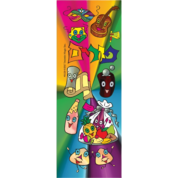 PURIM SYMBOLS Purim Die-cut Colorful Jewish Stickers 6 Sheets