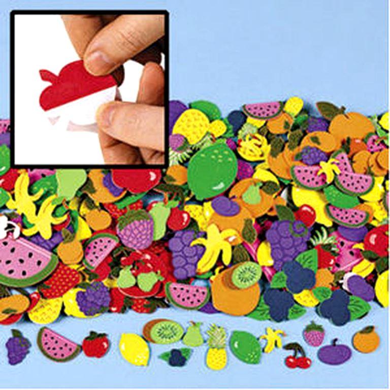 Fabulous Self Adhesive Foam Fruit Shapes - Set of 24 pieces