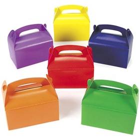Mishloach Manot Cardboard Bright Colors Small Treat Boxes Set of 12